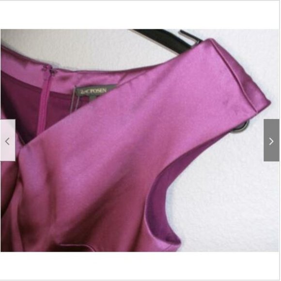 NWT Zac Posen Seam Detail Stretch Satin Cocktail Dress 6 - Picture 6 of 14